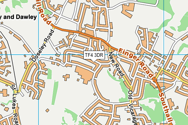 TF4 3DR map - OS VectorMap District (Ordnance Survey)