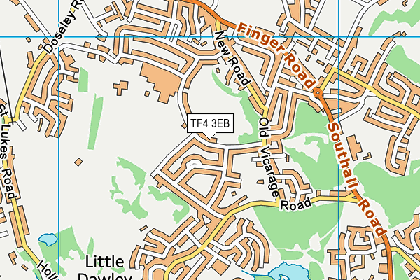 TF4 3EB map - OS VectorMap District (Ordnance Survey)