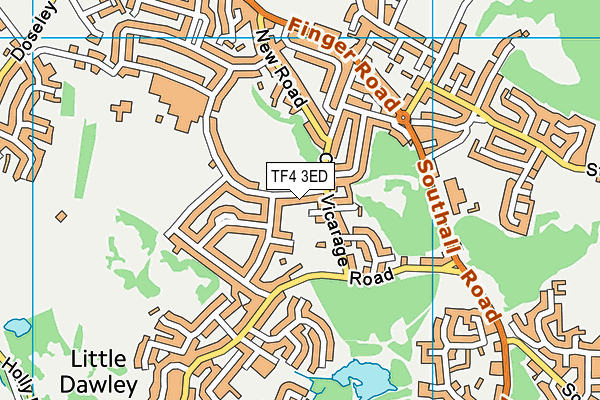 TF4 3ED map - OS VectorMap District (Ordnance Survey)