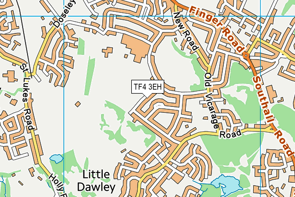 TF4 3EH map - OS VectorMap District (Ordnance Survey)