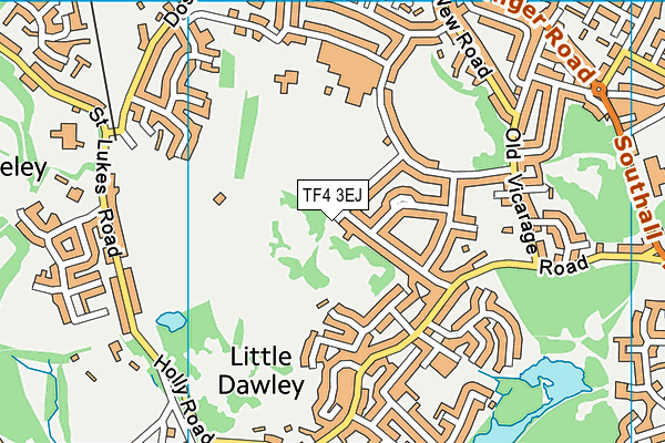 TF4 3EJ map - OS VectorMap District (Ordnance Survey)