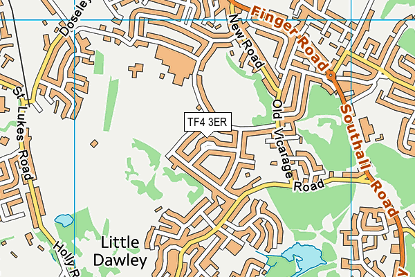 TF4 3ER map - OS VectorMap District (Ordnance Survey)
