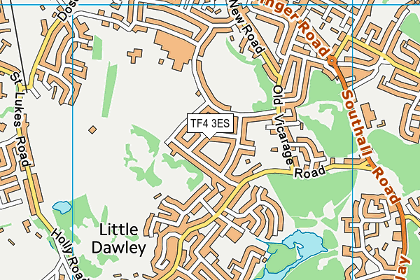 TF4 3ES map - OS VectorMap District (Ordnance Survey)