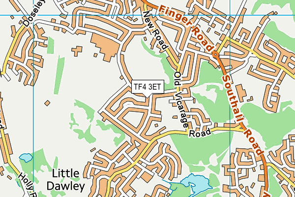 TF4 3ET map - OS VectorMap District (Ordnance Survey)