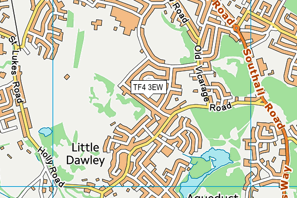 TF4 3EW map - OS VectorMap District (Ordnance Survey)