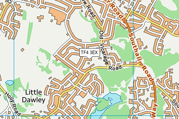 TF4 3EX map - OS VectorMap District (Ordnance Survey)