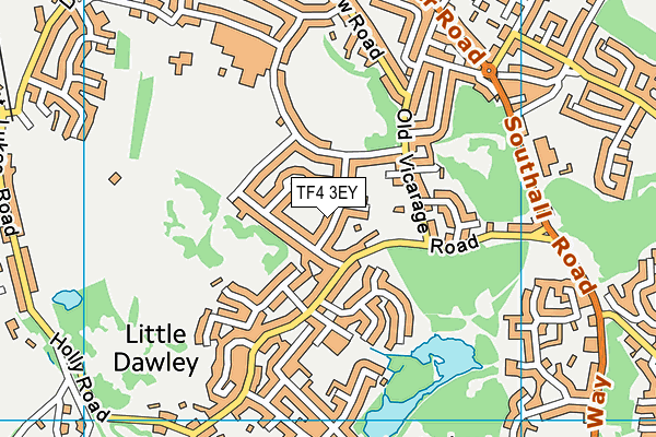 TF4 3EY map - OS VectorMap District (Ordnance Survey)