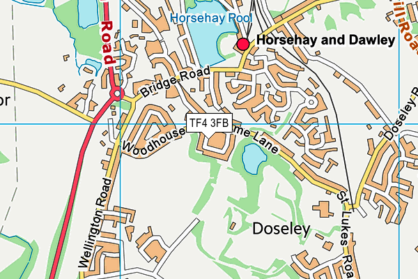 TF4 3FB map - OS VectorMap District (Ordnance Survey)