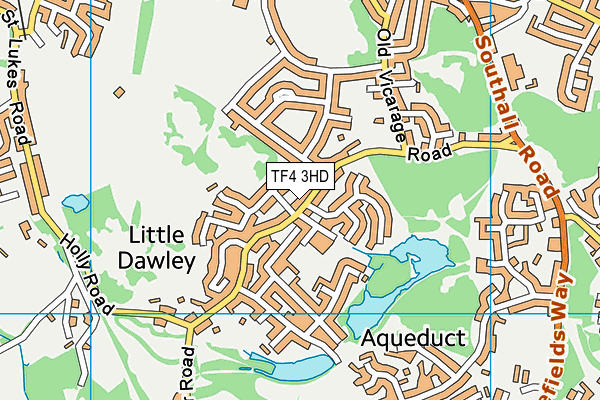 TF4 3HD map - OS VectorMap District (Ordnance Survey)