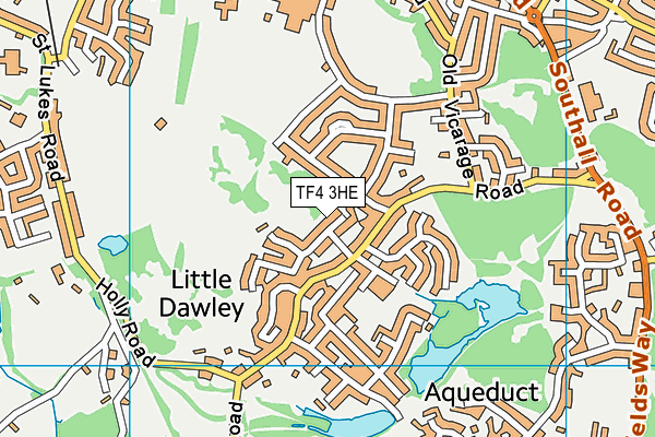 TF4 3HE map - OS VectorMap District (Ordnance Survey)