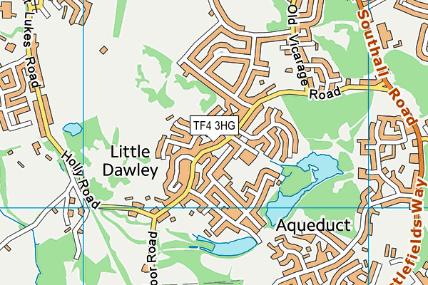 TF4 3HG map - OS VectorMap District (Ordnance Survey)