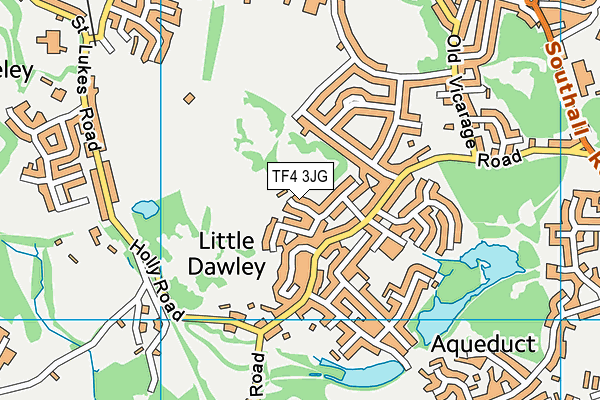 TF4 3JG map - OS VectorMap District (Ordnance Survey)