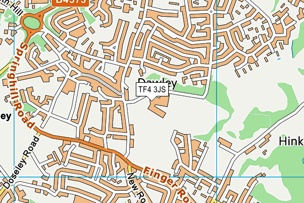 The Telford Langley School map (TF4 3JS) - OS VectorMap District (Ordnance Survey)
