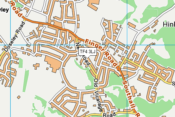 TF4 3LJ map - OS VectorMap District (Ordnance Survey)