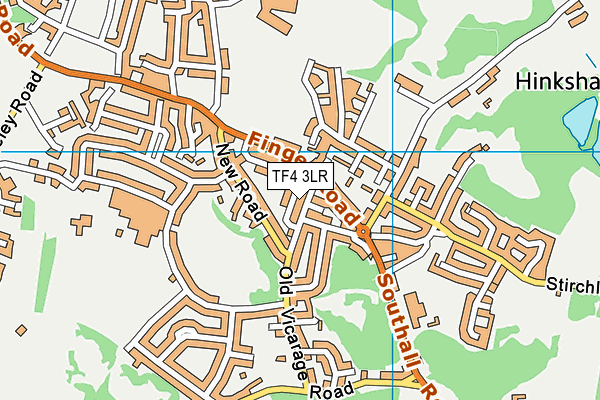 TF4 3LR map - OS VectorMap District (Ordnance Survey)