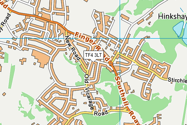TF4 3LT map - OS VectorMap District (Ordnance Survey)