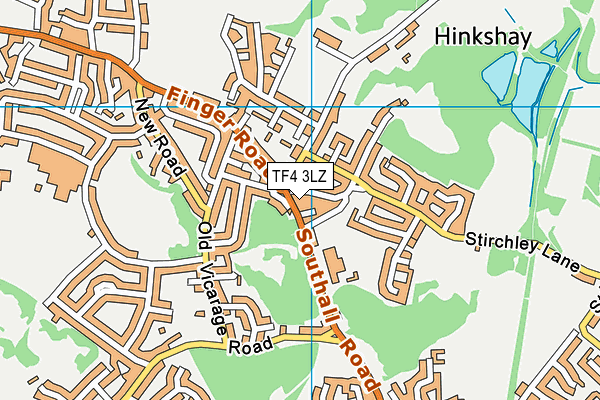 TF4 3LZ map - OS VectorMap District (Ordnance Survey)