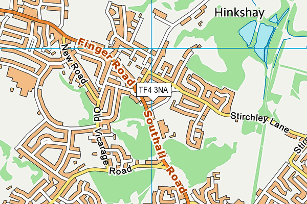 TF4 3NA map - OS VectorMap District (Ordnance Survey)