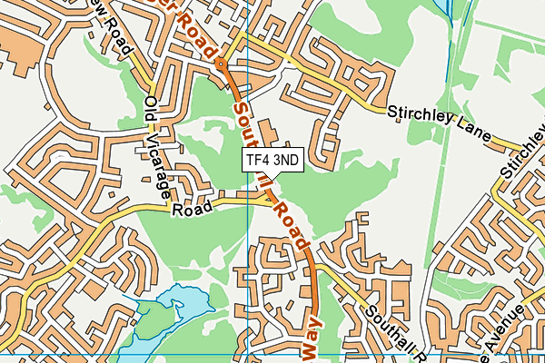 TF4 3ND map - OS VectorMap District (Ordnance Survey)