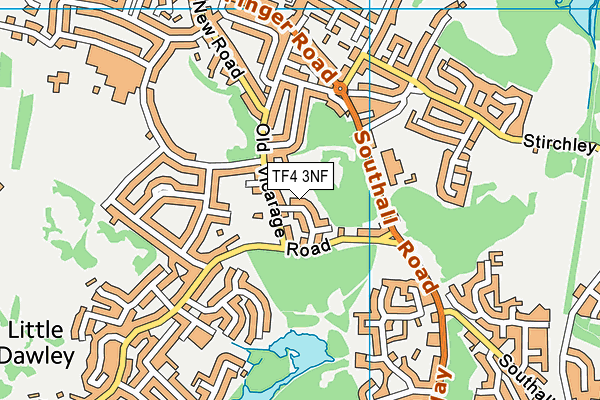 TF4 3NF map - OS VectorMap District (Ordnance Survey)