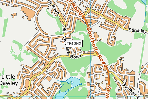 TF4 3NG map - OS VectorMap District (Ordnance Survey)