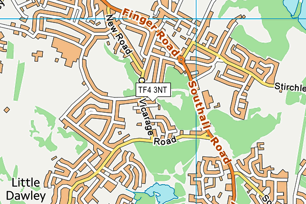 TF4 3NT map - OS VectorMap District (Ordnance Survey)