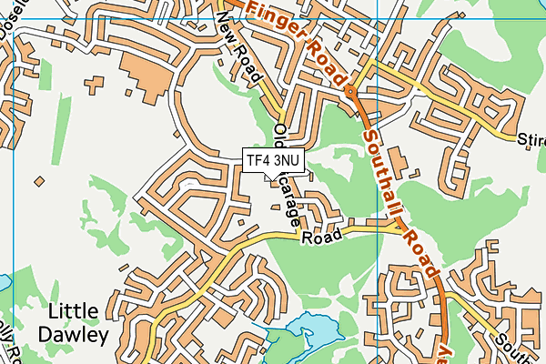 TF4 3NU map - OS VectorMap District (Ordnance Survey)