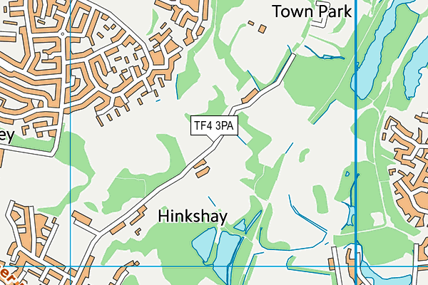TF4 3PA map - OS VectorMap District (Ordnance Survey)
