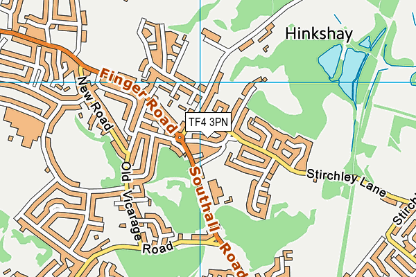 TF4 3PN map - OS VectorMap District (Ordnance Survey)