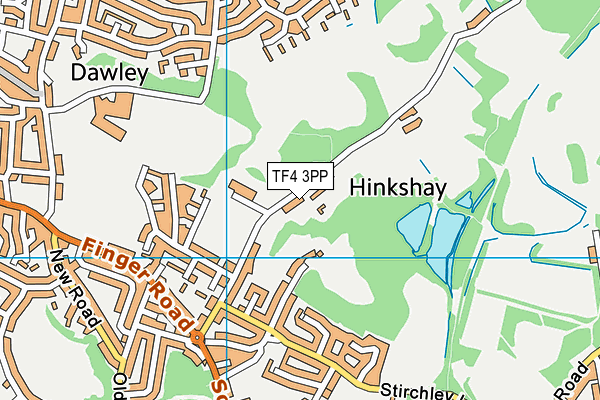 Queensway map (TF4 3PP) - OS VectorMap District (Ordnance Survey)