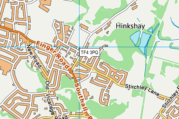 TF4 3PQ map - OS VectorMap District (Ordnance Survey)