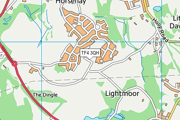 TF4 3QH map - OS VectorMap District (Ordnance Survey)