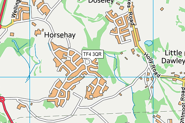 TF4 3QR map - OS VectorMap District (Ordnance Survey)