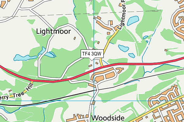 TF4 3QW map - OS VectorMap District (Ordnance Survey)