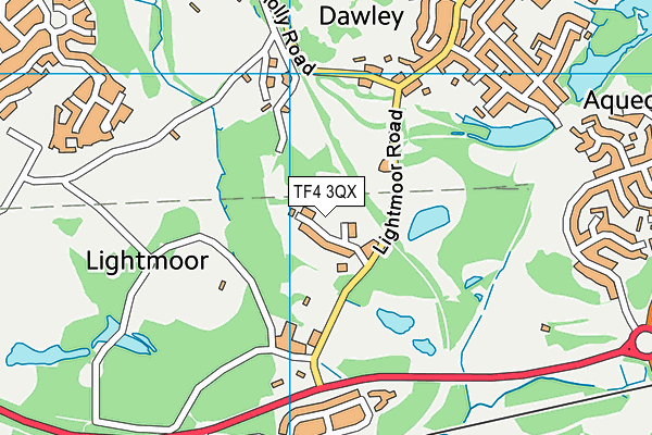 TF4 3QX map - OS VectorMap District (Ordnance Survey)