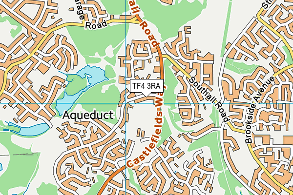 TF4 3RA map - OS VectorMap District (Ordnance Survey)