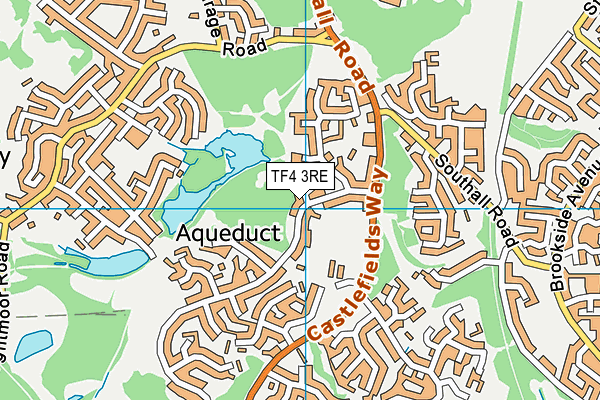 TF4 3RE map - OS VectorMap District (Ordnance Survey)