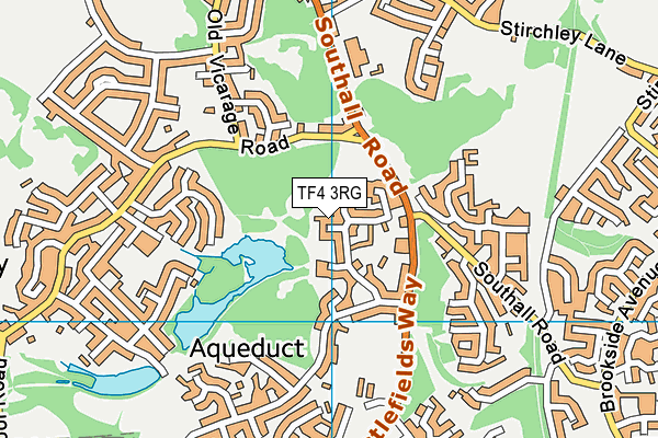 TF4 3RG map - OS VectorMap District (Ordnance Survey)