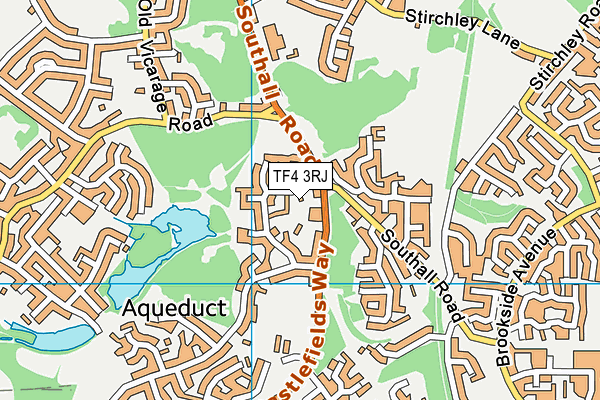 TF4 3RJ map - OS VectorMap District (Ordnance Survey)