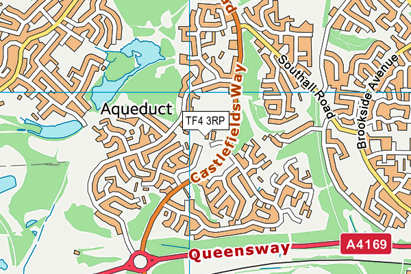 Aqueduct Primary School map (TF4 3RP) - OS VectorMap District (Ordnance Survey)