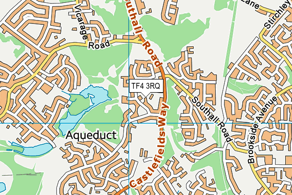 TF4 3RQ map - OS VectorMap District (Ordnance Survey)