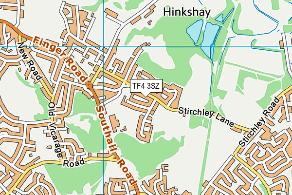 TF4 3SZ map - OS VectorMap District (Ordnance Survey)