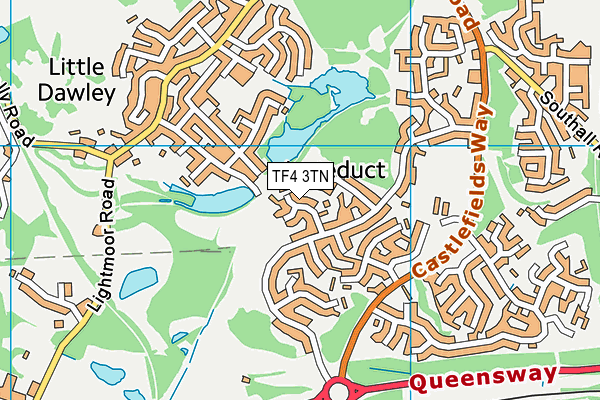TF4 3TN map - OS VectorMap District (Ordnance Survey)