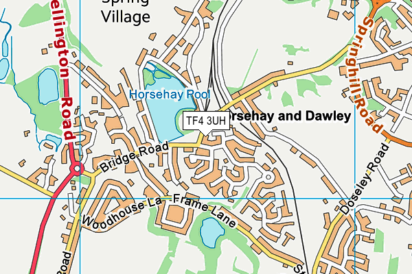 TF4 3UH map - OS VectorMap District (Ordnance Survey)