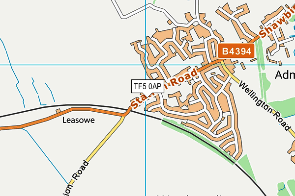 TF5 0AP map - OS VectorMap District (Ordnance Survey)