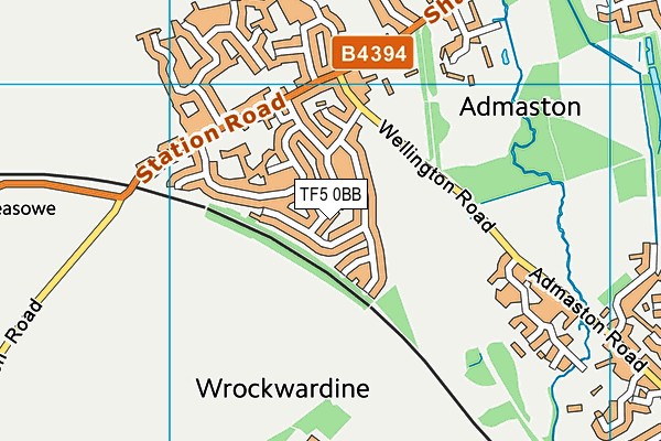 TF5 0BB map - OS VectorMap District (Ordnance Survey)