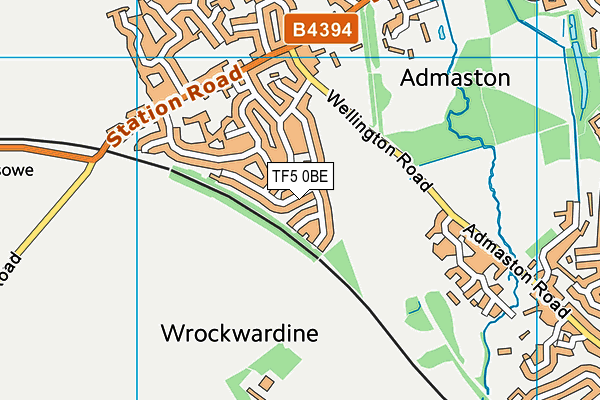 TF5 0BE map - OS VectorMap District (Ordnance Survey)