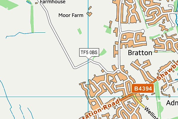 TF5 0BS map - OS VectorMap District (Ordnance Survey)