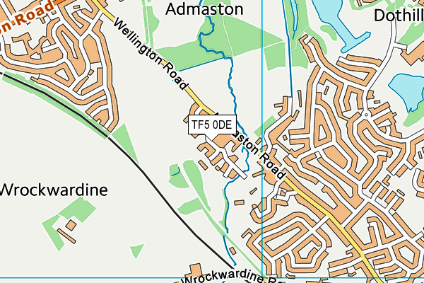 TF5 0DE map - OS VectorMap District (Ordnance Survey)