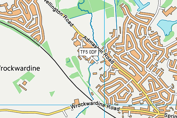 TF5 0DF map - OS VectorMap District (Ordnance Survey)